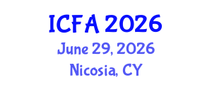 International Conference on Fisheries and Aquaculture (ICFA) June 29, 2026 - Nicosia, Cyprus International Conference on Fisheries and Aquaculture (ICFA) June 29, 2026 - Nicosia, Cyprus