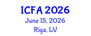 International Conference on Fisheries and Aquaculture (ICFA) June 15, 2026 - Riga, Latvia International Conference on Fisheries and Aquaculture (ICFA) June 15, 2026 - Riga, Latvia