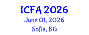 International Conference on Fisheries and Aquaculture (ICFA) June 01, 2026 - Sofia, Bulgaria International Conference on Fisheries and Aquaculture (ICFA) June 01, 2026 - Sofia, Bulgaria