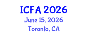 International Conference on Fisheries and Aquaculture (ICFA) June 15, 2026 - Toronto, Canada