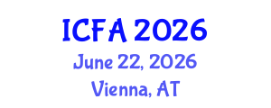 International Conference on Fisheries and Aquaculture (ICFA) June 22, 2026 - Vienna, Austria International Conference on Fisheries and Aquaculture (ICFA) June 22, 2026 - Vienna, Austria