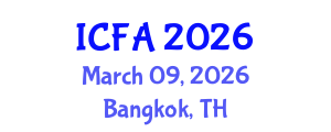 International Conference on Fisheries and Aquaculture (ICFA) March 09, 2026 - Bangkok, Thailand International Conference on Fisheries and Aquaculture (ICFA) March 09, 2026 - Bangkok, Thailand