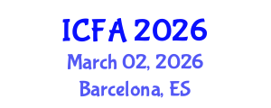 International Conference on Fisheries and Aquaculture (ICFA) March 02, 2026 - Barcelona, Spain International Conference on Fisheries and Aquaculture (ICFA) March 02, 2026 - Barcelona, Spain