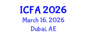 International Conference on Fisheries and Aquaculture (ICFA) March 16, 2026 - Dubai, United Arab Emirates International Conference on Fisheries and Aquaculture (ICFA) March 16, 2026 - Dubai, United Arab Emirates