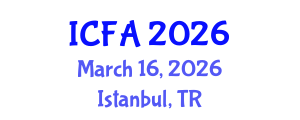 International Conference on Fisheries and Aquaculture (ICFA) March 16, 2026 - Istanbul, Turkey International Conference on Fisheries and Aquaculture (ICFA) March 16, 2026 - Istanbul, Turkey