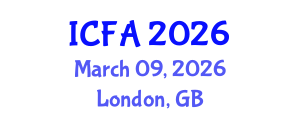 International Conference on Fisheries and Aquaculture (ICFA) March 09, 2026 - London, United Kingdom International Conference on Fisheries and Aquaculture (ICFA) March 09, 2026 - London, United Kingdom