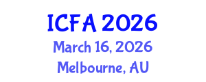 International Conference on Fisheries and Aquaculture (ICFA) March 16, 2026 - Melbourne, Australia International Conference on Fisheries and Aquaculture (ICFA) March 16, 2026 - Melbourne, Australia