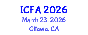 International Conference on Fisheries and Aquaculture (ICFA) March 23, 2026 - Ottawa, Canada International Conference on Fisheries and Aquaculture (ICFA) March 23, 2026 - Ottawa, Canada