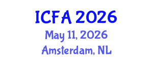 International Conference on Fisheries and Aquaculture (ICFA) May 11, 2026 - Amsterdam, Netherlands International Conference on Fisheries and Aquaculture (ICFA) May 11, 2026 - Amsterdam, Netherlands