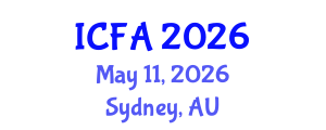 International Conference on Fisheries and Aquaculture (ICFA) May 11, 2026 - Sydney, Australia International Conference on Fisheries and Aquaculture (ICFA) May 11, 2026 - Sydney, Australia