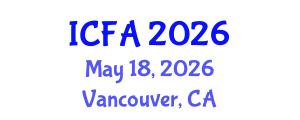 International Conference on Fisheries and Aquaculture (ICFA) May 18, 2026 - Vancouver, Canada International Conference on Fisheries and Aquaculture (ICFA) May 18, 2026 - Vancouver, Canada