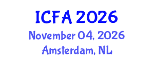 International Conference on Fisheries and Aquaculture (ICFA) November 04, 2026 - Amsterdam, Netherlands International Conference on Fisheries and Aquaculture (ICFA) November 04, 2026 - Amsterdam, Netherlands