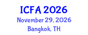 International Conference on Fisheries and Aquaculture (ICFA) November 29, 2026 - Bangkok, Thailand International Conference on Fisheries and Aquaculture (ICFA) November 29, 2026 - Bangkok, Thailand