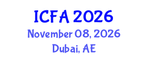 International Conference on Fisheries and Aquaculture (ICFA) November 08, 2026 - Dubai, United Arab Emirates International Conference on Fisheries and Aquaculture (ICFA) November 08, 2026 - Dubai, United Arab Emirates