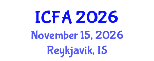 International Conference on Fisheries and Aquaculture (ICFA) November 15, 2026 - Reykjavik, Iceland International Conference on Fisheries and Aquaculture (ICFA) November 15, 2026 - Reykjavik, Iceland
