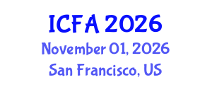 International Conference on Fisheries and Aquaculture (ICFA) November 01, 2026 - San Francisco, United States International Conference on Fisheries and Aquaculture (ICFA) November 01, 2026 - San Francisco, United States