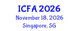 International Conference on Fisheries and Aquaculture (ICFA) November 18, 2026 - Singapore, Singapore International Conference on Fisheries and Aquaculture (ICFA) November 18, 2026 - Singapore, Singapore