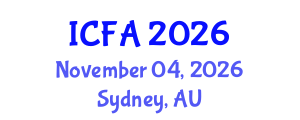 International Conference on Fisheries and Aquaculture (ICFA) November 04, 2026 - Sydney, Australia International Conference on Fisheries and Aquaculture (ICFA) November 04, 2026 - Sydney, Australia