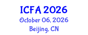 International Conference on Fisheries and Aquaculture (ICFA) October 06, 2026 - Beijing, China International Conference on Fisheries and Aquaculture (ICFA) October 06, 2026 - Beijing, China