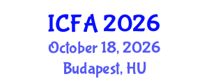 International Conference on Fisheries and Aquaculture (ICFA) October 18, 2026 - Budapest, Hungary International Conference on Fisheries and Aquaculture (ICFA) October 18, 2026 - Budapest, Hungary