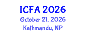 International Conference on Fisheries and Aquaculture (ICFA) October 21, 2026 - Kathmandu, Nepal International Conference on Fisheries and Aquaculture (ICFA) October 21, 2026 - Kathmandu, Nepal