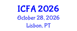 International Conference on Fisheries and Aquaculture (ICFA) October 28, 2026 - Lisbon, Portugal International Conference on Fisheries and Aquaculture (ICFA) October 28, 2026 - Lisbon, Portugal