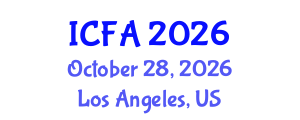 International Conference on Fisheries and Aquaculture (ICFA) October 28, 2026 - Los Angeles, United States International Conference on Fisheries and Aquaculture (ICFA) October 28, 2026 - Los Angeles, United States