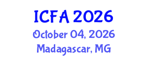 International Conference on Fisheries and Aquaculture (ICFA) October 04, 2026 - Madagascar, Madagascar International Conference on Fisheries and Aquaculture (ICFA) October 04, 2026 - Madagascar, Madagascar
