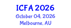 International Conference on Fisheries and Aquaculture (ICFA) October 04, 2026 - Melbourne, Australia International Conference on Fisheries and Aquaculture (ICFA) October 04, 2026 - Melbourne, Australia