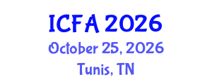 International Conference on Fisheries and Aquaculture (ICFA) October 25, 2026 - Tunis, Tunisia International Conference on Fisheries and Aquaculture (ICFA) October 25, 2026 - Tunis, Tunisia
