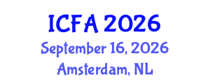 International Conference on Fisheries and Aquaculture (ICFA) September 16, 2026 - Amsterdam, Netherlands International Conference on Fisheries and Aquaculture (ICFA) September 16, 2026 - Amsterdam, Netherlands