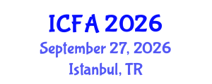 International Conference on Fisheries and Aquaculture (ICFA) September 27, 2026 - Istanbul, Turkey International Conference on Fisheries and Aquaculture (ICFA) September 27, 2026 - Istanbul, Turkey