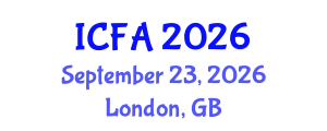 International Conference on Fisheries and Aquaculture (ICFA) September 23, 2026 - London, United Kingdom International Conference on Fisheries and Aquaculture (ICFA) September 23, 2026 - London, United Kingdom