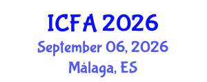 International Conference on Fisheries and Aquaculture (ICFA) September 06, 2026 - Málaga, Spain International Conference on Fisheries and Aquaculture (ICFA) September 06, 2026 - Málaga, Spain