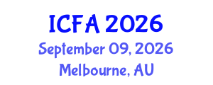 International Conference on Fisheries and Aquaculture (ICFA) September 09, 2026 - Melbourne, Australia International Conference on Fisheries and Aquaculture (ICFA) September 09, 2026 - Melbourne, Australia