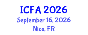 International Conference on Fisheries and Aquaculture (ICFA) September 16, 2026 - Nice, France International Conference on Fisheries and Aquaculture (ICFA) September 16, 2026 - Nice, France