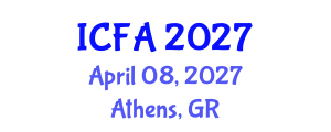 International Conference on Fisheries and Aquaculture (ICFA) April 08, 2027 - Athens, Greece International Conference on Fisheries and Aquaculture (ICFA) April 08, 2027 - Athens, Greece