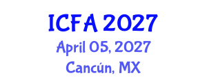 International Conference on Fisheries and Aquaculture (ICFA) April 05, 2027 - Cancún, Mexico International Conference on Fisheries and Aquaculture (ICFA) April 05, 2027 - Cancún, Mexico