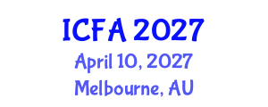 International Conference on Fisheries and Aquaculture (ICFA) April 10, 2027 - Melbourne, Australia International Conference on Fisheries and Aquaculture (ICFA) April 10, 2027 - Melbourne, Australia
