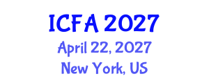 International Conference on Fisheries and Aquaculture (ICFA) April 22, 2027 - New York, United States International Conference on Fisheries and Aquaculture (ICFA) April 22, 2027 - New York, United States