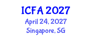 International Conference on Fisheries and Aquaculture (ICFA) April 24, 2027 - Singapore, Singapore