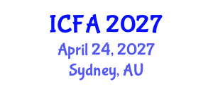 International Conference on Fisheries and Aquaculture (ICFA) April 24, 2027 - Sydney, Australia