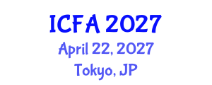 International Conference on Fisheries and Aquaculture (ICFA) April 22, 2027 - Tokyo, Japan International Conference on Fisheries and Aquaculture (ICFA) April 22, 2027 - Tokyo, Japan