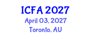 International Conference on Fisheries and Aquaculture (ICFA) April 03, 2027 - Toronto, Australia International Conference on Fisheries and Aquaculture (ICFA) April 03, 2027 - Toronto, Australia