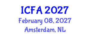 International Conference on Fisheries and Aquaculture (ICFA) February 08, 2027 - Amsterdam, Netherlands International Conference on Fisheries and Aquaculture (ICFA) February 08, 2027 - Amsterdam, Netherlands