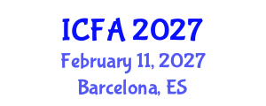 International Conference on Fisheries and Aquaculture (ICFA) February 11, 2027 - Barcelona, Spain International Conference on Fisheries and Aquaculture (ICFA) February 11, 2027 - Barcelona, Spain