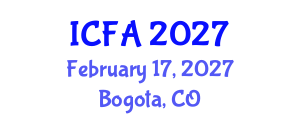 International Conference on Fisheries and Aquaculture (ICFA) February 17, 2027 - Bogota, Colombia International Conference on Fisheries and Aquaculture (ICFA) February 17, 2027 - Bogota, Colombia