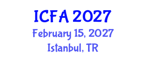 International Conference on Fisheries and Aquaculture (ICFA) February 15, 2027 - Istanbul, Turkey International Conference on Fisheries and Aquaculture (ICFA) February 15, 2027 - Istanbul, Turkey