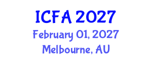 International Conference on Fisheries and Aquaculture (ICFA) February 01, 2027 - Melbourne, Australia International Conference on Fisheries and Aquaculture (ICFA) February 01, 2027 - Melbourne, Australia