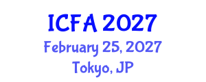 International Conference on Fisheries and Aquaculture (ICFA) February 25, 2027 - Tokyo, Japan International Conference on Fisheries and Aquaculture (ICFA) February 25, 2027 - Tokyo, Japan